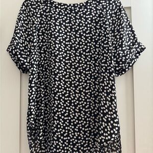 Banana Republic Black and White Polka Dot Blouse